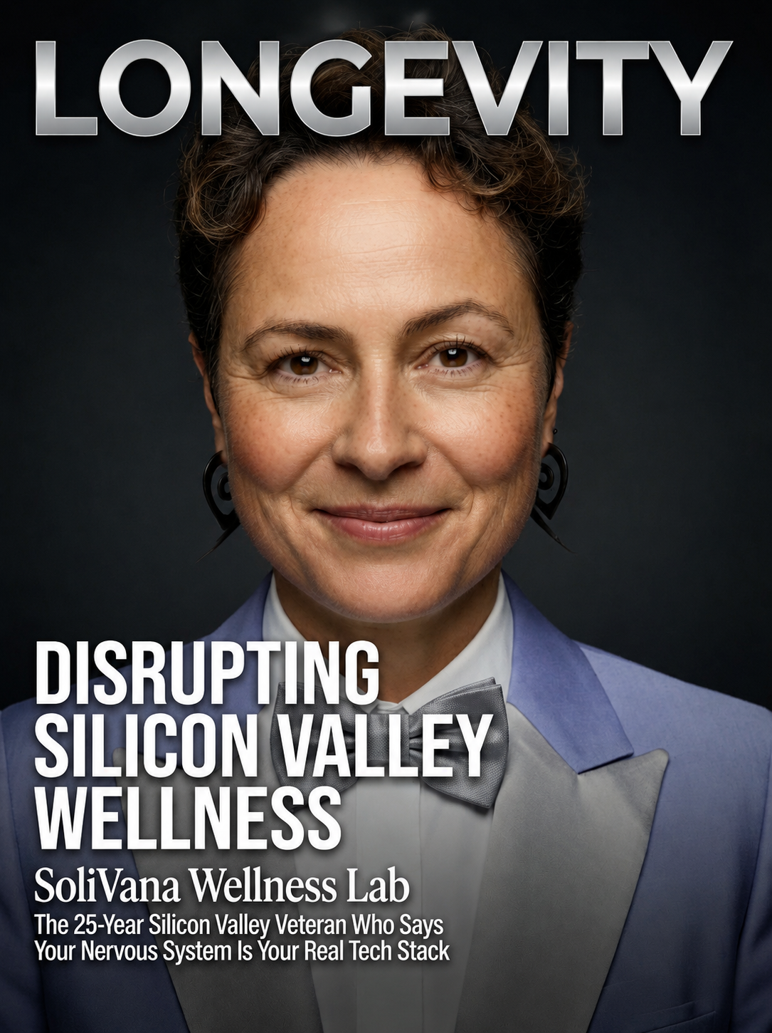 Natasha Berness, founder of SoliVana Wellness Lab, at the lab's nervous system optimization sanctuary in Redwood City, California.